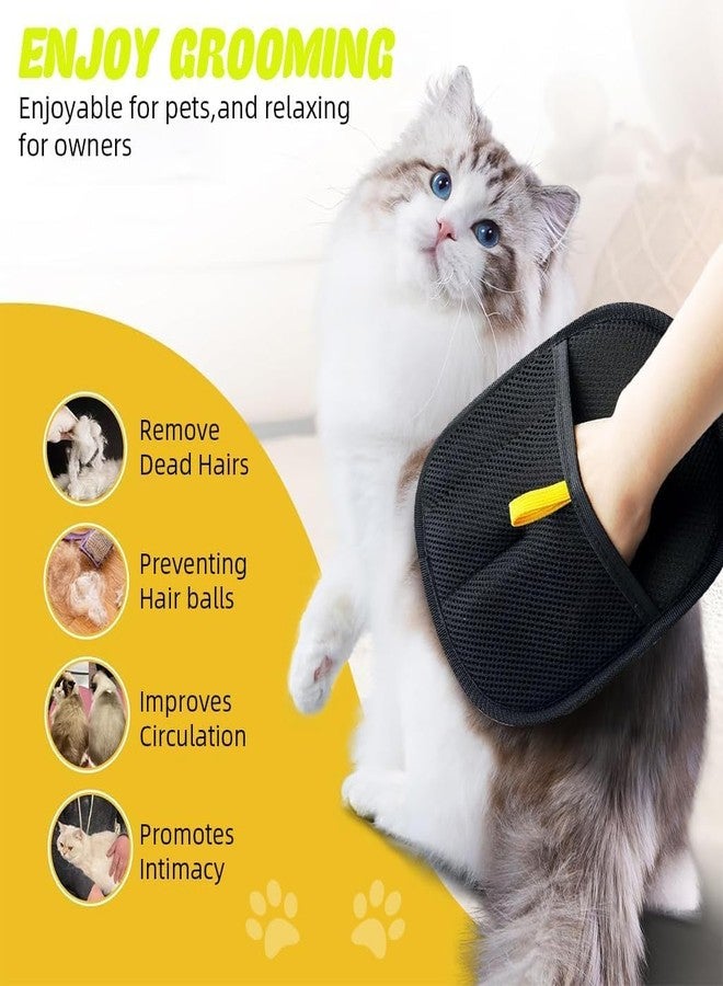PRAYAN ENTERPRISE Pet Hair Removal Gloves, Static-Enhanced Pet Hair Removal Mitt, Reusable Grooming Mitt Cleaning Glove for Furniture, Carpets, Car Seats & Gentle Massage for Dogs Cats (23.5x18cm) - Image 4
